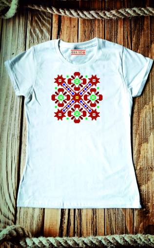 Tениска за момиче с народен мотив