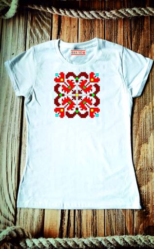 Tениска за момиче с народен мотив
