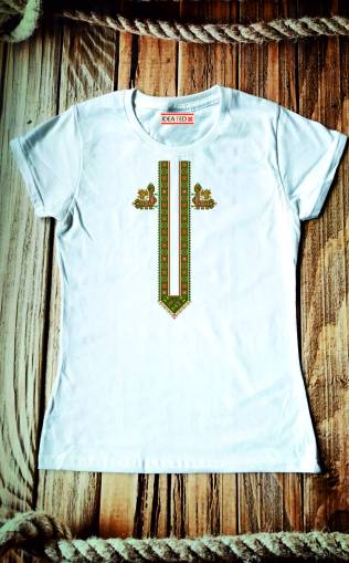 Tениска за момиче с народен мотив