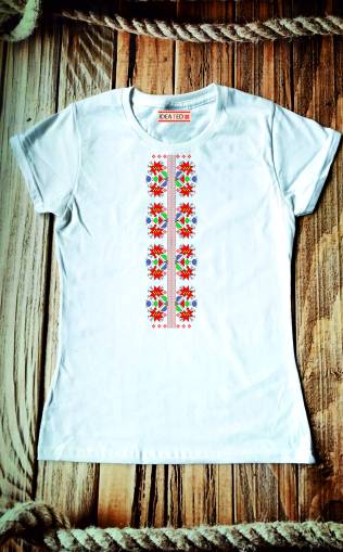 Tениска за момиче с народен мотив